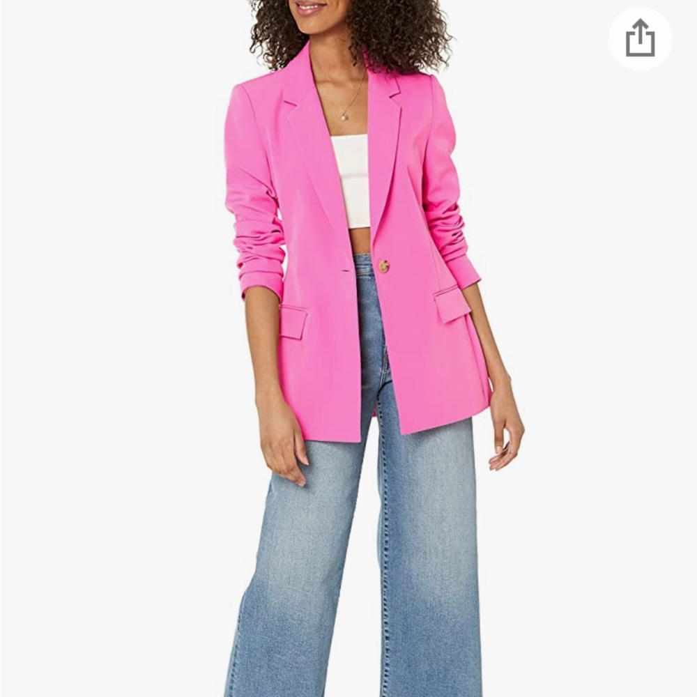 New pink blazer, size small.